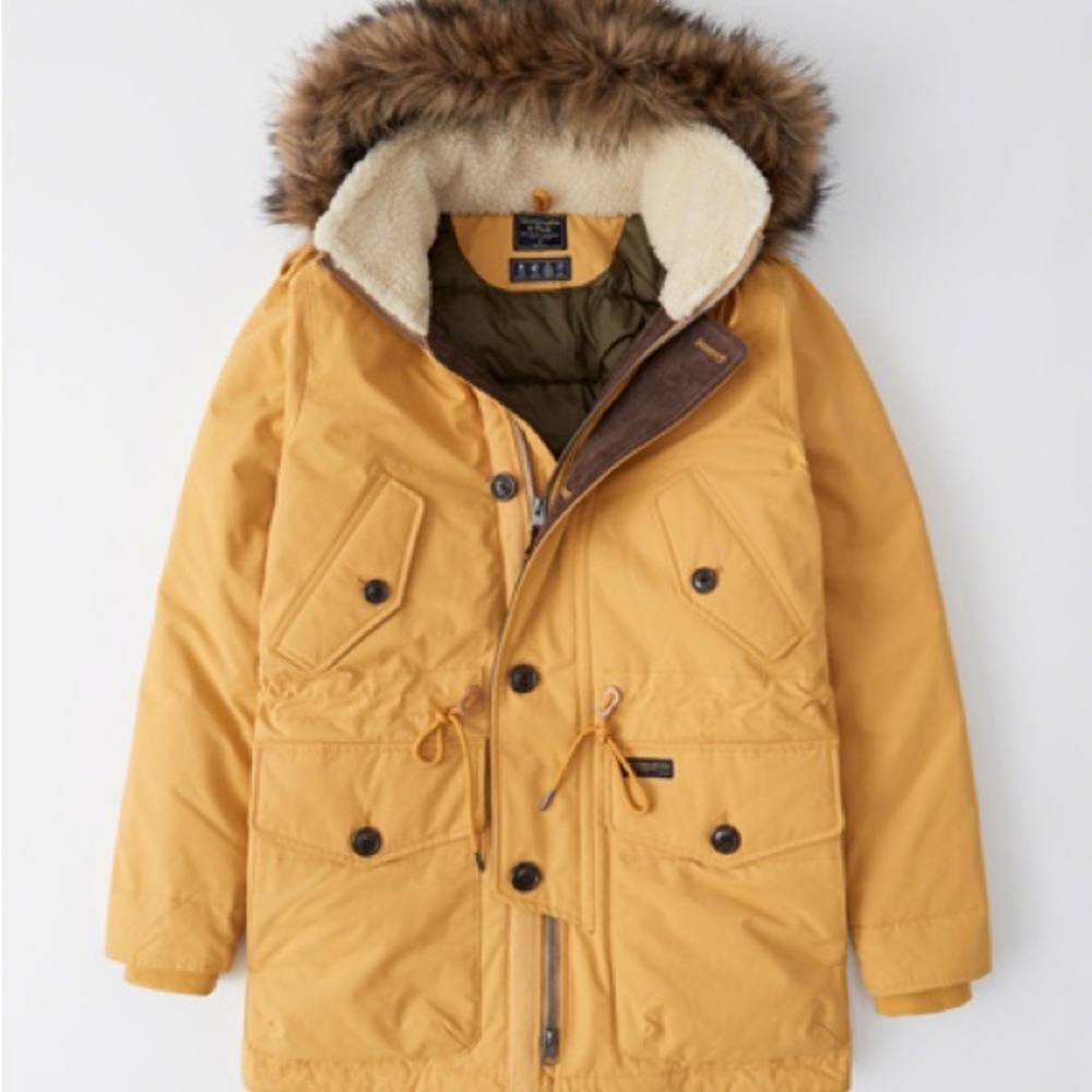 Iso Abercrombie ultra parka in faded gold in a 2xl